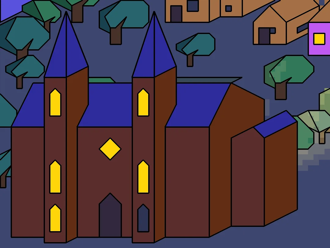 Bell at Night — night landscape, 1 landmark
