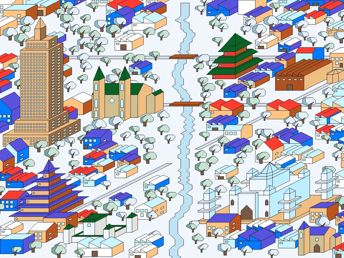 White Morning — snow landscape, 8 landmarks